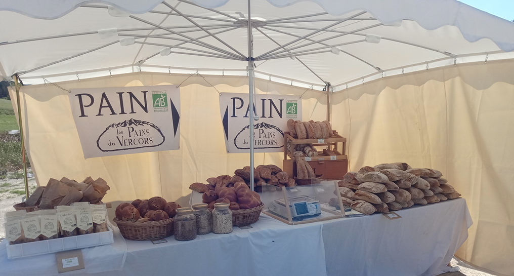 stand de marché Les Pains du Vercors